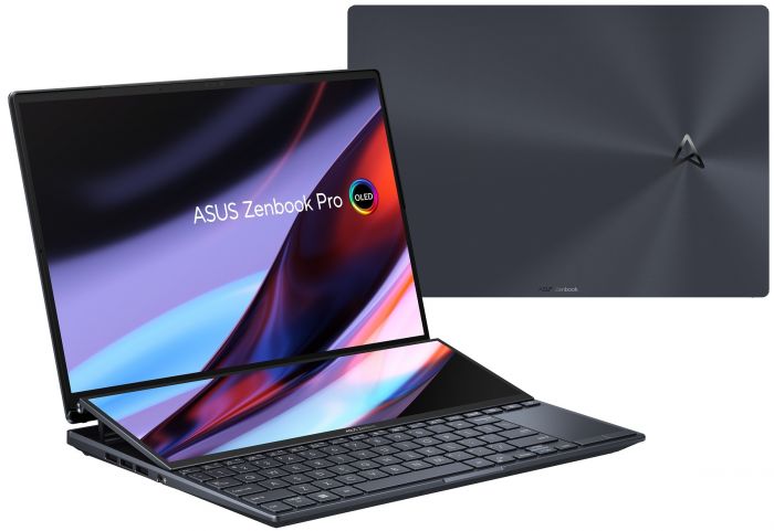 Ноутбук ASUS Zenbook Pro 14 Duo UX8402VV-P1048 14.5" 2.8K OLED, Intel i5-13500H, 16GB, F512GB, NVD4060-8, NoOS, Чорний
