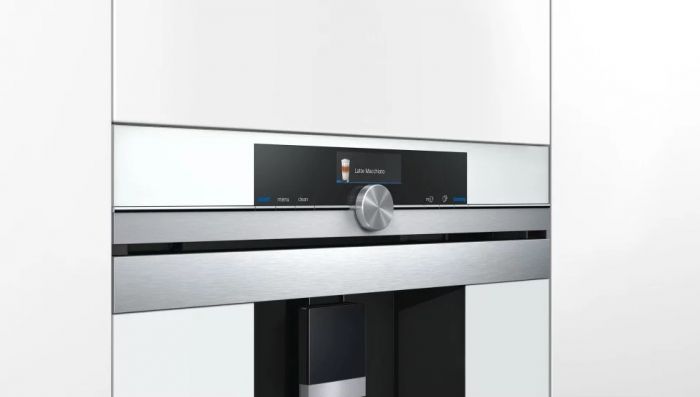Кавомашина Siemens вбудовувана, 2.4л, зерно+мелена, автомат.капуч, LED-дисплей, авторецептів -30, білий