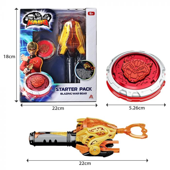 Дзиґа Infinity Nado VI серія Starter Pack Blazing War Bear Палаючий Бойовий Ведмідь