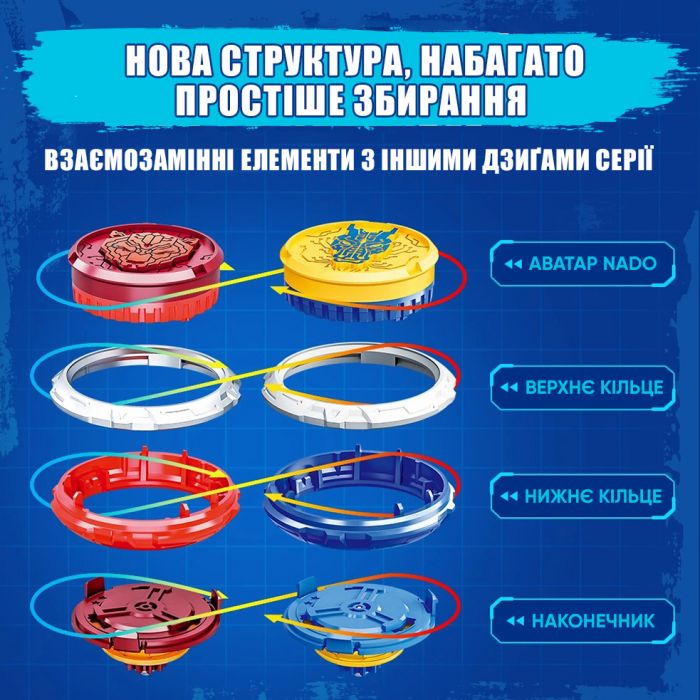 Дзиґа Infinity Nado VI серія Starter Pack Blazing War Bear Палаючий Бойовий Ведмідь