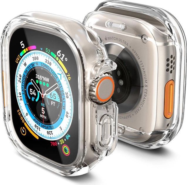 Чохол-накладка Spigen для Apple Watch Ultra (49mm) Ultra Hybrid, Crystal Clear