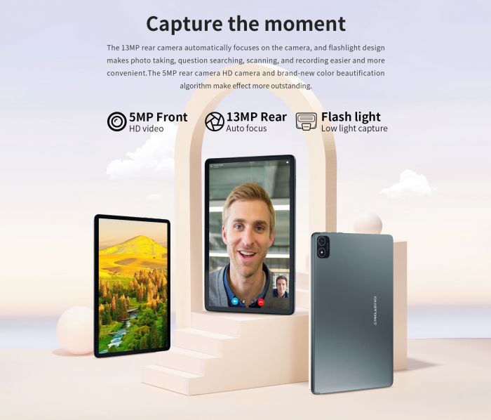 Планшет Teclast P40HD 10.1" 8ГБ, 128ГБ, LTE, 6000мА•год, Android, сірий