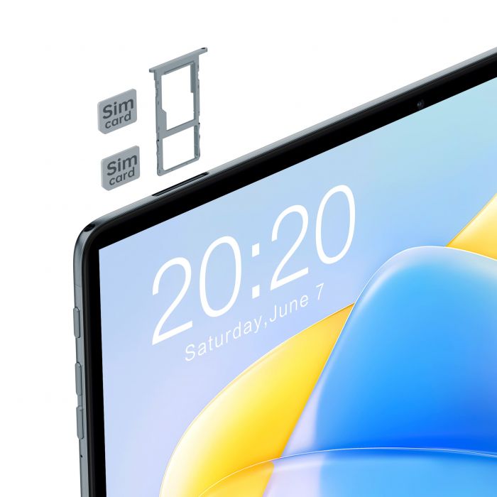 Планшет Teclast P40HD 10.1" 8ГБ, 128ГБ, LTE, 6000мА•год, Android, сірий