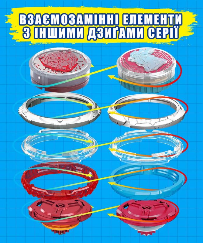 Дзиґа Infinity Nado VI серія Standard Pack Blazing War Bear Палаючий Бойовий Ведмідь