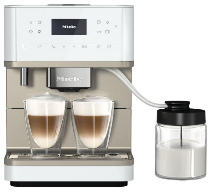 Кавомашина Miele CM 6360, 1.8л, зерно+мелена, автомат.капуч, авторецептів-19, білий