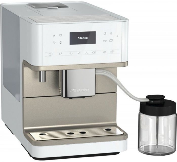 Кавомашина Miele CM 6360, 1.8л, зерно+мелена, автомат.капуч, авторецептів-19, білий