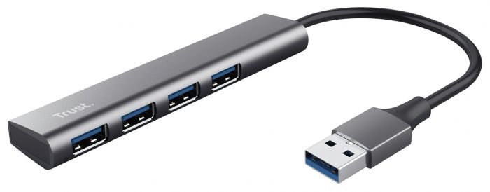 USB-хаб Trust Halyx 4-Port USB-A 3.2 Grey