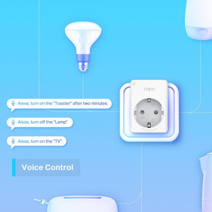 Смарт-розетка TP-LINK Tapo P100 N300 BT 10A