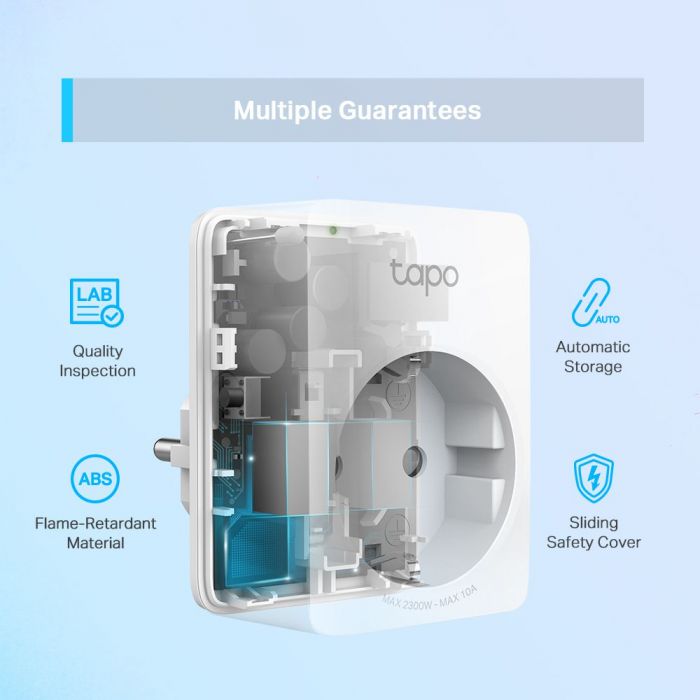 Смарт-розетка TP-LINK Tapo P100 N300 BT 10A