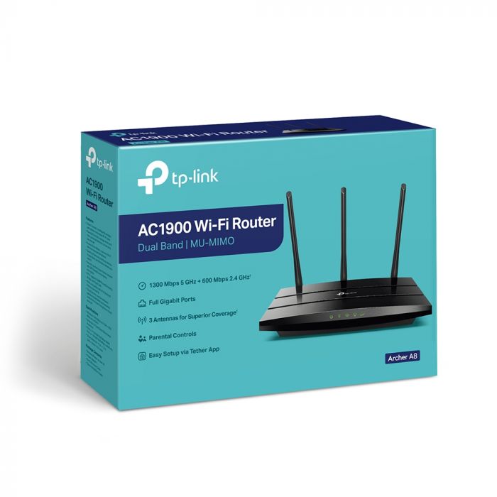 Маршрутизатор TP-LINK ARCHER A8 AC1900, 4xGE LAN, 1xGE WAN