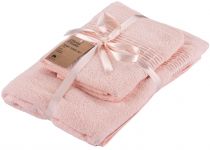 Набір рушників махрових Ardesto Lotus 2 шт., 50х90см, 70х140см, 100% бавовна, пудра