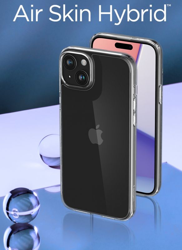 Чохол Spigen для Apple iPhone 15 Air Skin Hybrid, Crystal Clear
