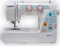 Швейна машина LEADER VS 55A, електромех., 70Вт, 21 шв.оп., петля автомат, білий + бірюзовий