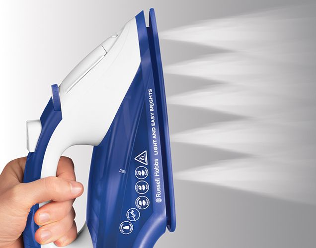 Праска Russell Hobbs Light & Easy Brights Sapphire, 2400Вт, 240мл, паровий удар -115гр, постійна пара - 35гр, керам. підошва, темно синій