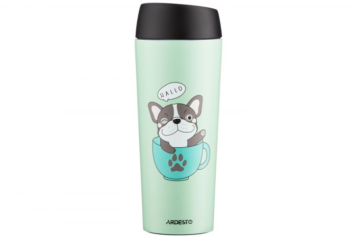 Термокухоль ARDESTO Coffee time Frenchie, 450мл, нержавіюча сталь, зелений