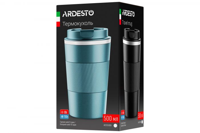 Термокухоль ARDESTO Urban, 500мл, нержавіюча сталь, синій темний