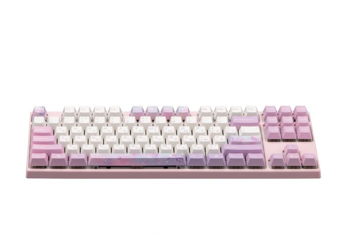Клавіатура механічна Varmilo VEM87 Dreams On Board 87Key, EC V2 Rose, USB-A, EN, White Led, рожевий