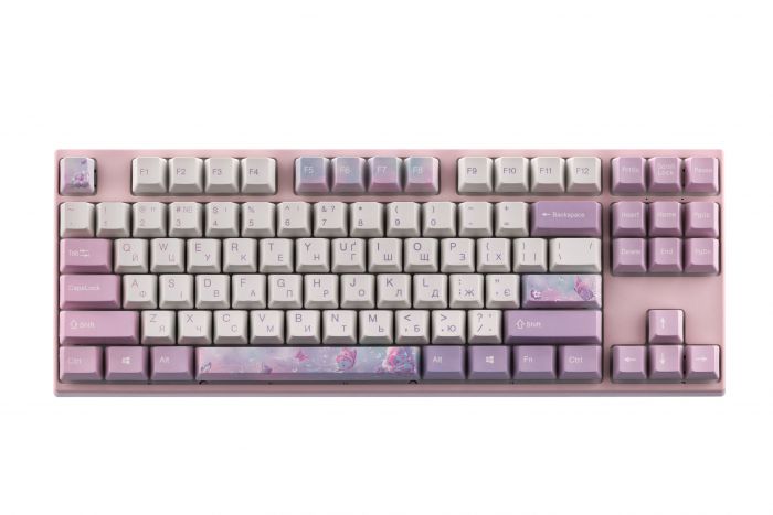 Клавіатура механічна Varmilo VEM87 Dreams On Board 87Key, EC V2 Rose, USB-A, EN, White Led, рожевий