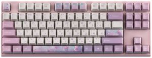 Клавіатура механічна Varmilo VEM87 Dreams On Board 87Key, EC V2 Rose, USB-A, EN, White Led, рожевий