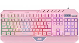 Клавіатура мембранна 2E GAMING KG315 110key, USB-A, EN/UA, RGB, рожевий