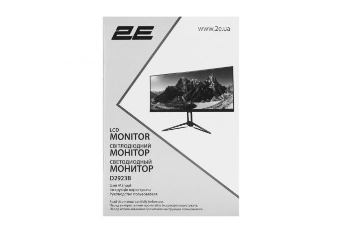 Монітор 2E 28.7" D2923B 2xHDMI, DP, Audio, IPS, 2560*1080, 21:9, 75Hz