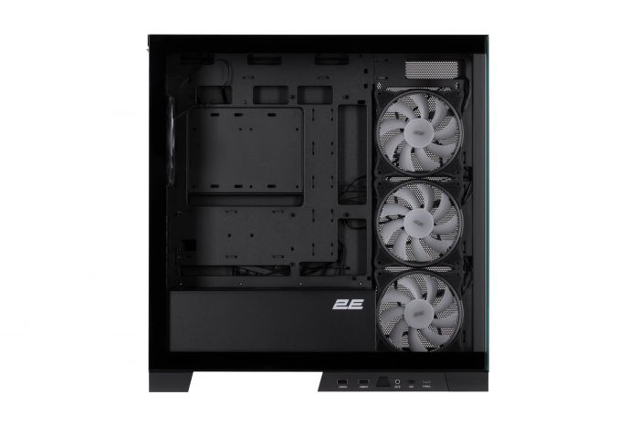 Корпус 2E GAMING Fantom GK701B без БЖ 2xUSB3.0, 1xUSBType-C, 4x120мм ARGB, VGA 400мм, LCS ready, контролер з пультом, TG Side/Front Panel, mATX, чорний