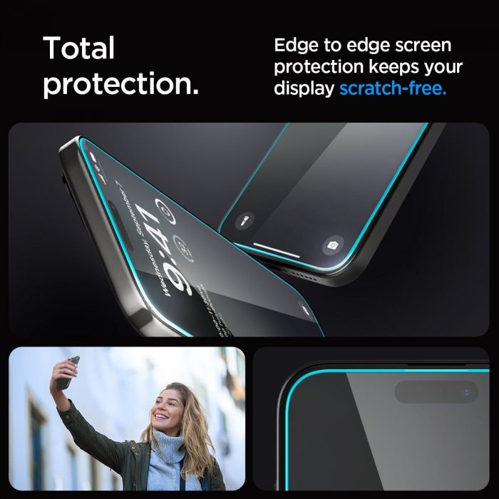 Захисне скло Spigen для Apple iPhone 15 Pro Max tREZ (2 Pack)