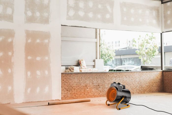 Теплова гармата електрична Neo Tools, 3кВт, 80м2, 354м3/год, нагрів. елемент - нерж. сталь, IPX4, чорний, 3.5кг