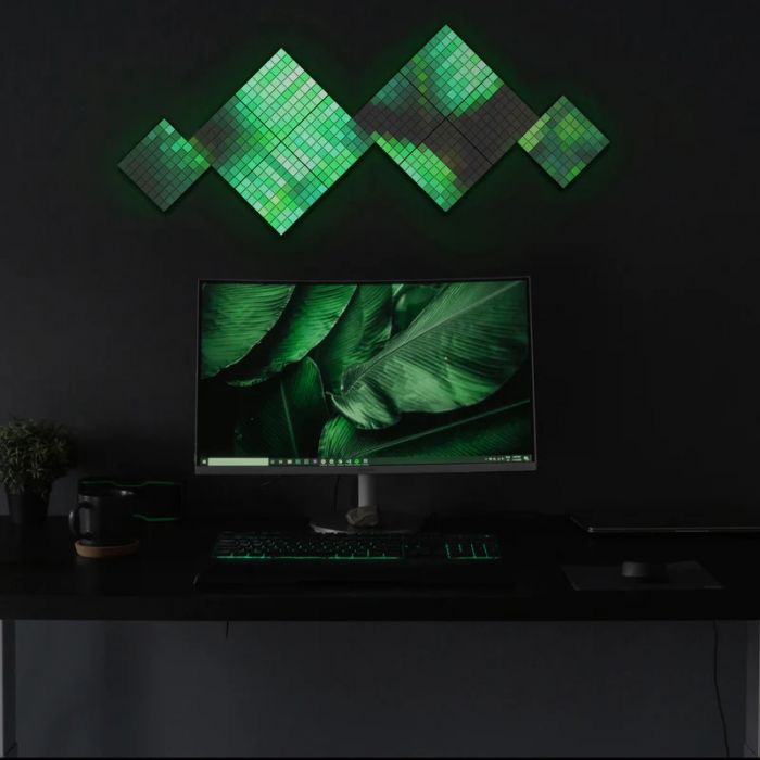 Панель Smart LED Twinkly Squares 1+5 RGB, Gen II, IP20, 16x16см, кабель білий