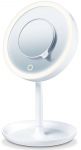 Дзеркало косметичне Beurer настільне, діаметр-17см, сенсорне керув., ААx3 в комплекті, підсвічування, білий