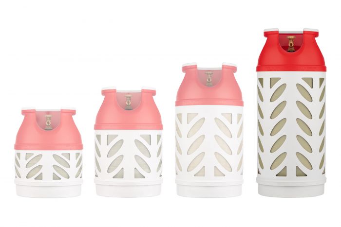 Балон газовий композитний Hexagon Ragasco 33.5л HR33.5L, пропан/бутан 14кг/16,5кг, 20бар, вентиль Shell (український стандарт), 7.5 кг