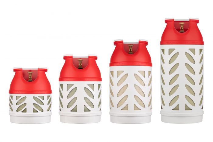 Балон газовий композитний Hexagon Ragasco 33.5л HR33.5L, пропан/бутан 14кг/16,5кг, 20бар, вентиль Shell (український стандарт), 7.5 кг