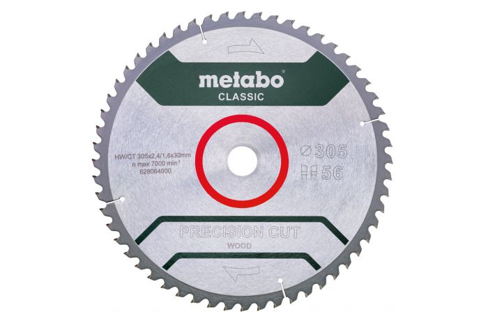 Диск пильний Metabo PRECISION CUT WOOD - CLASSIC, 305х2.4х30мм, 1.6мм, 56 зубців