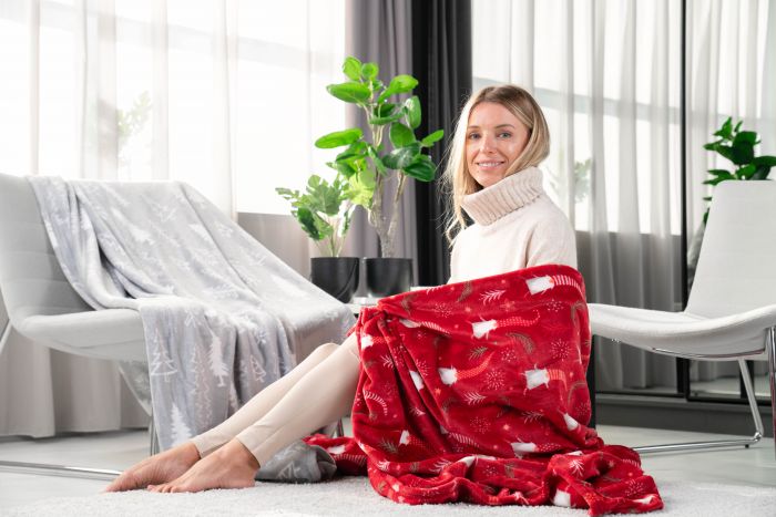 Плед ARDESTO Flannel, 160х200см, 100% поліестер, гноми