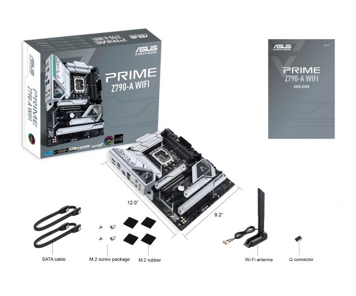 Материнcька плата ASUS PRIME Z790-A WIFI s1700 Z790 4xDDR5 M.2 HDMI DP Wi-Fi BT ATX білий