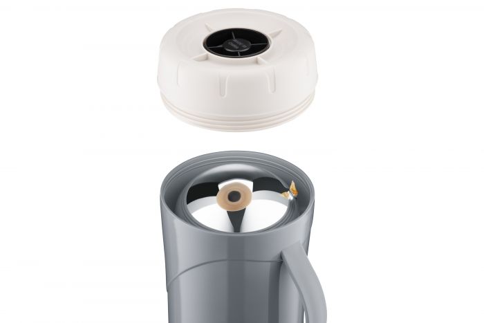 Термос Ardesto Gemini Gourmet 1800 мл, пластик, скляна колба, синій