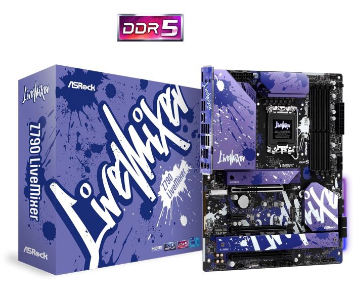Материнська плата ASRock Z790 LIVEMIXER s1700 Z790 4xDDR5 M.2 HDMI DP ATX