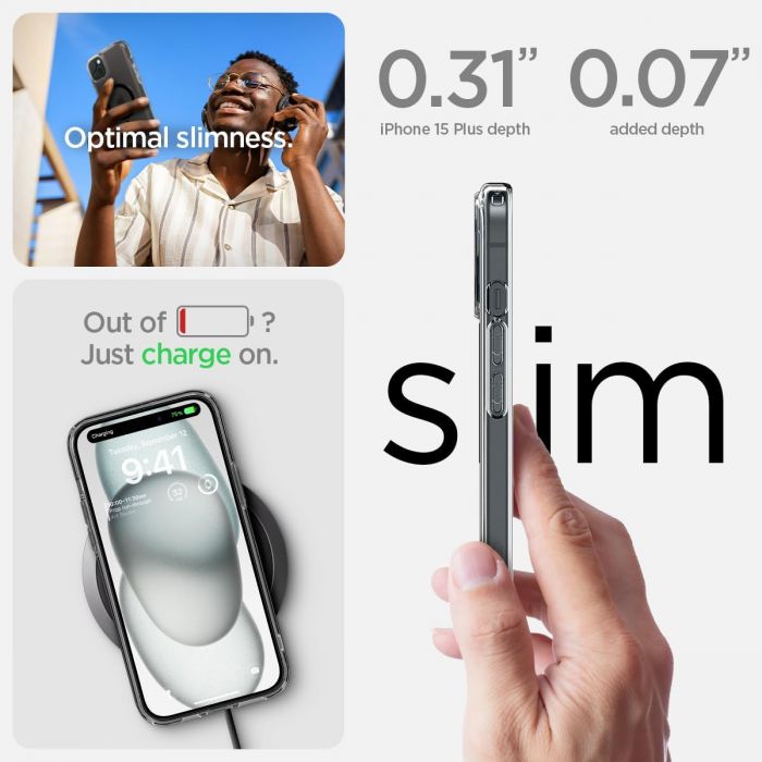 Чохол Spigen для Apple iPhone 15 Plus Ultra Hybrid MagFit, Carbon Fiber