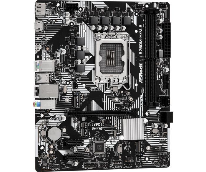Материнська плата ASRock B760M-H/M.2 s1700 B760 2xDDR5 M.2 HDMI DP mATX