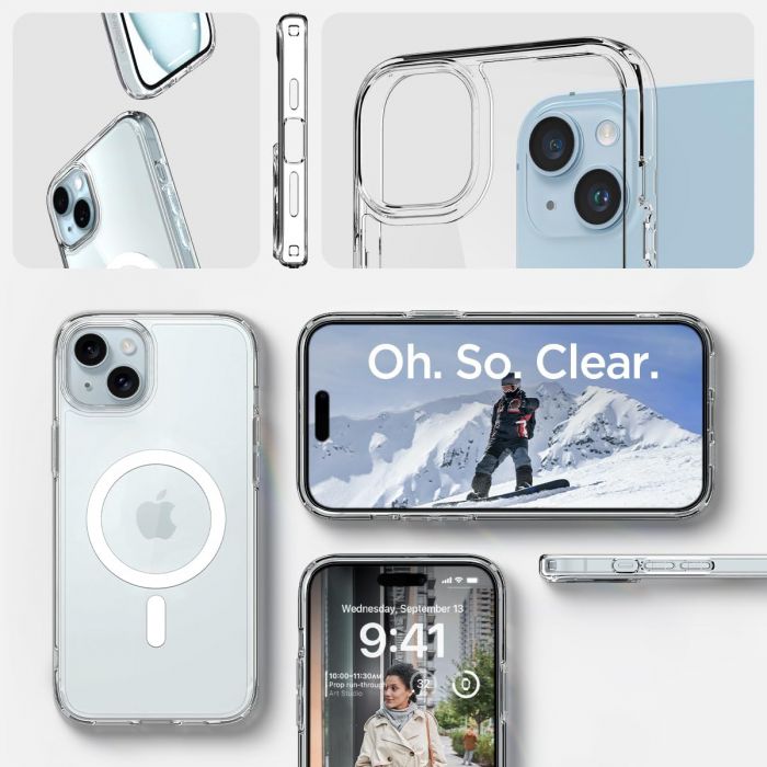 Чохол Spigen для Apple iPhone 15 Plus Ultra Hybrid MagFit, White