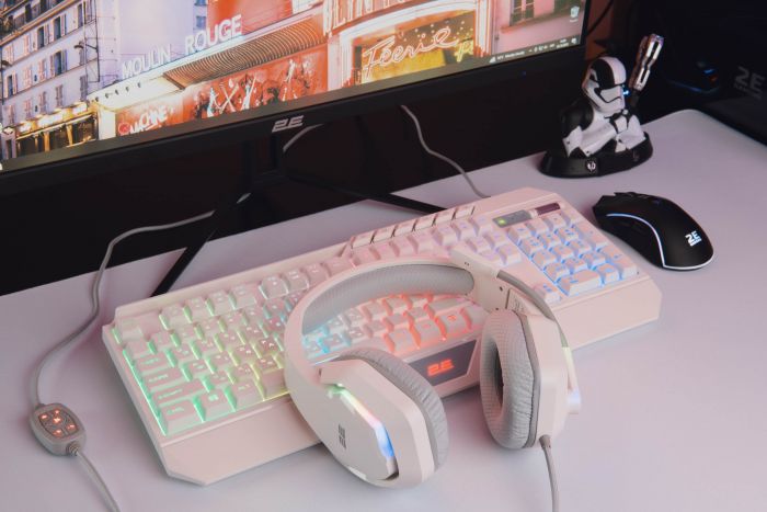 Гарнітура ігрова 2E GAMING HG315, 7.1, USB-A, RGB, 2м, білий