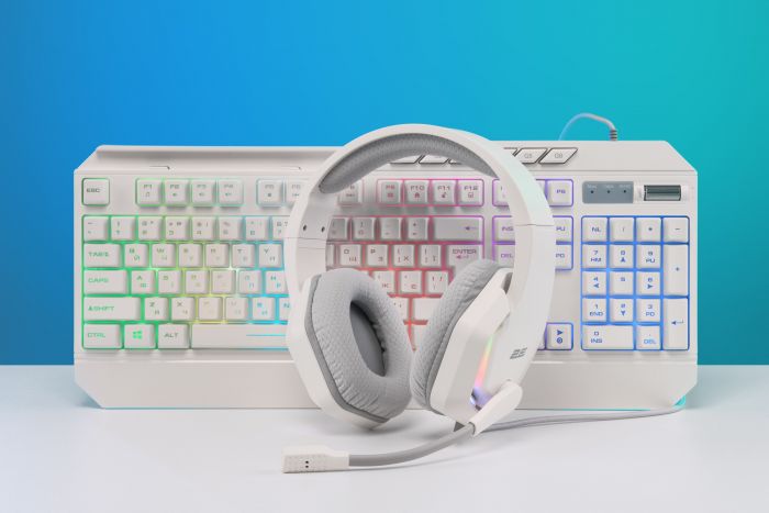 Гарнітура ігрова 2E GAMING HG315, 7.1, USB-A, RGB, 2м, білий