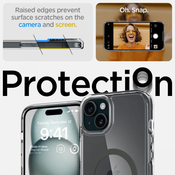 Чохол Spigen для Apple iPhone 15 Ultra Hybrid MagFit, Graphite