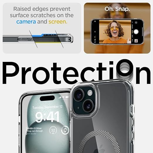 Чохол Spigen для Apple iPhone 15 Ultra Hybrid MagFit, Carbon Fiber