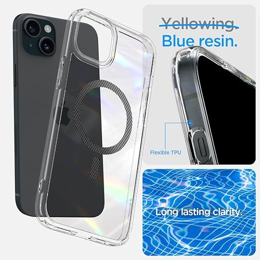 Чохол Spigen для Apple iPhone 15 Ultra Hybrid MagFit, Carbon Fiber