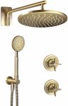 Душовий набір Deante Temisto зі змішувачем, верхній душ, лійка, кріпл. - прихованого монтажу, латунь