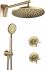 Душовий набір Deante Temisto зі змішувачем, верхній душ, лійка, кріпл. - прихованого монтажу, латунь