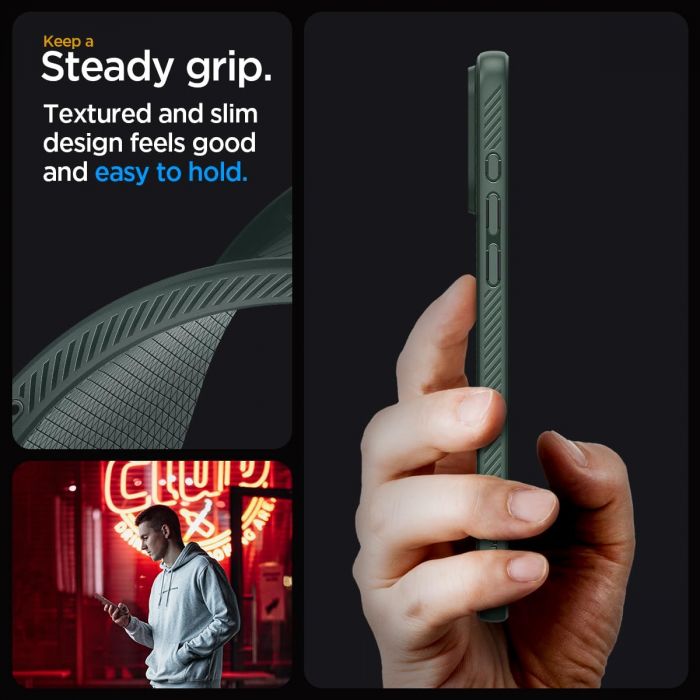 Чохол Spigen для Apple iPhone 15 Pro Liquid Air, Abyss Green
