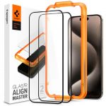Захисне скло Spigen для Apple iPhone 15 Pro Glas.tR AlignMaster FC Black (2P)
