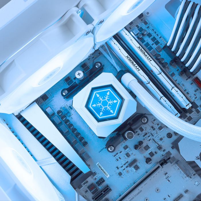 Система рідинного оxолодження SilverStone Perma Frost Premium PF240W-ARGB-V2, LGA1700, 2066, 2011, 1200, 115x, AM5, AM4, AM3, AM2, FM1, FM2, TDP240W, білий